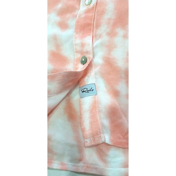Rails Josephine Tailored Tie Dye Womens Button Down Blouse Size Small - Picture 8 of 9